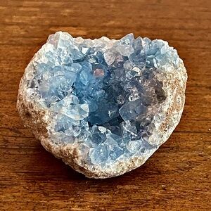 Crystal Blue Celestite Heart Point Cluster